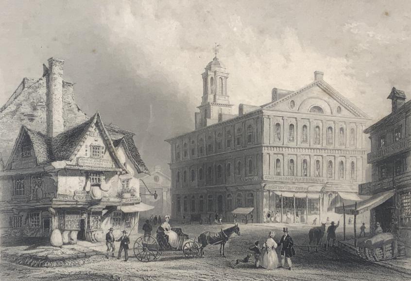 Faneuil Hall engraving, and other etching (1 of 9)