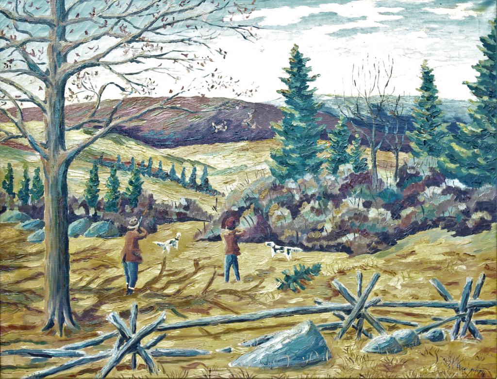 Illegible, Bird hunting  out in the fields (1 of 5)