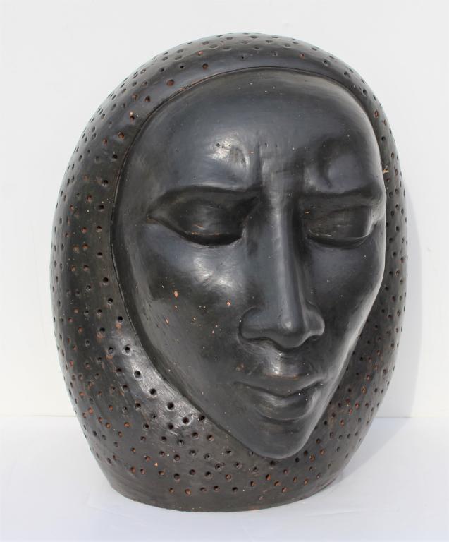 African American Woman Sculpture with scarf (1 of 4)