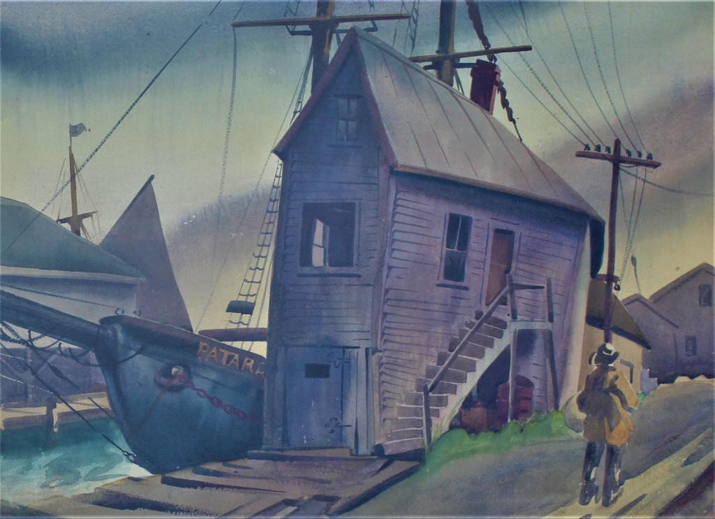 Sandor Bernath, Gloucester harbor,1941: Sandor Bernath, Gloucester harbor,1941. In order to escape the tedium of these dreaded day-jobs, Sandor Bernath retreated to the villages of Maine and Massachusetts where artists' communities such as
