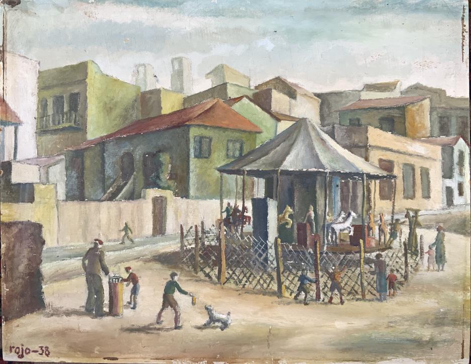 Rojo, dated 1938,  The merry -go-round (1 of 8)