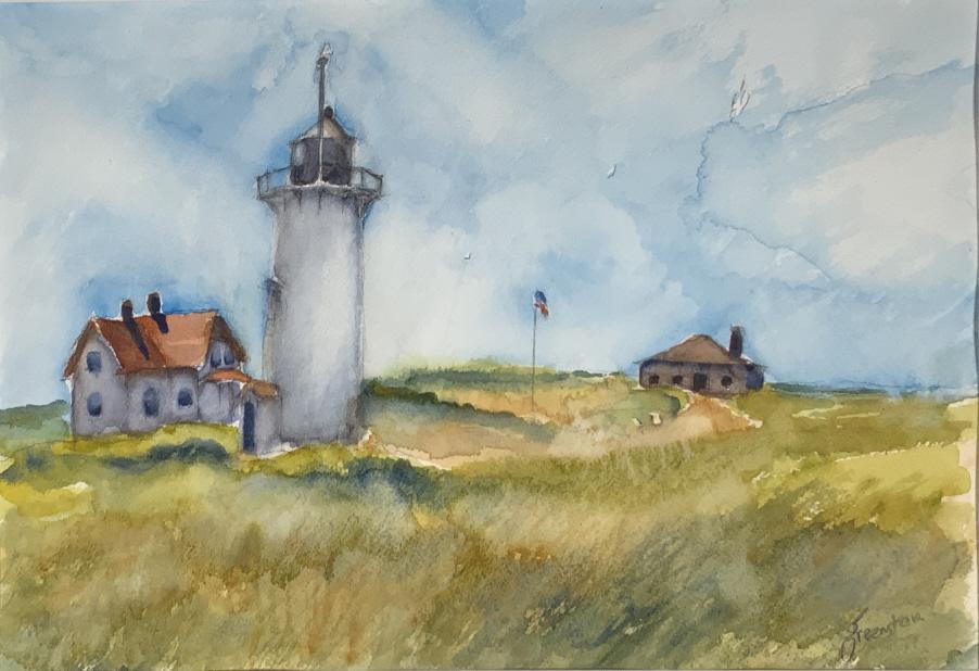 Michael Greenstein, 2 w/c, Cape Cod lighthouse (1 of 11)