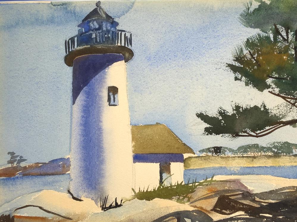 Manner of Edward Hopper. Lighthouse (1 of 6)