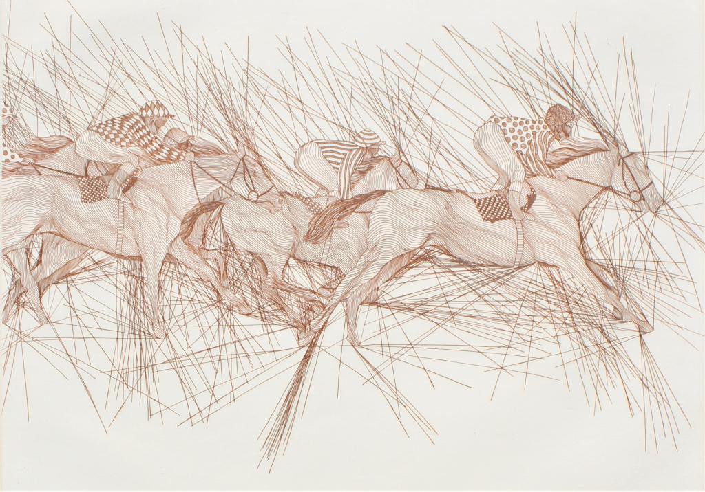 Guillaume Azoulay, etching horse racing (1 of 6)