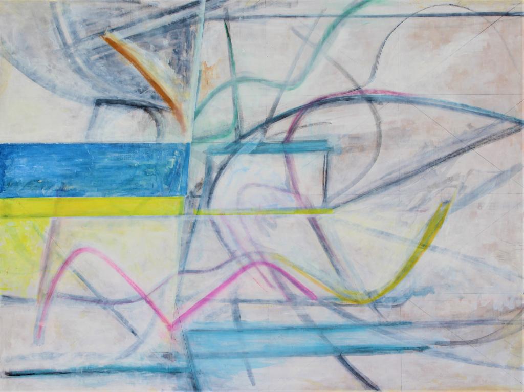 Robert C. Ludwig, Abstract. . Title: Modern. Medium: Oil on Board. Size: 36 x 48 in. Signature: (1 of 3)