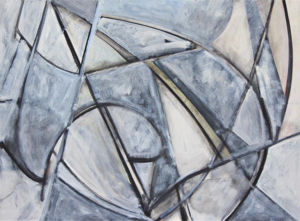 Robert C. Ludwig, Abstract. . Title: untitled. Medium: Oil on Canvas. Size: 34 x 38 in. Signature: (1 of 3)