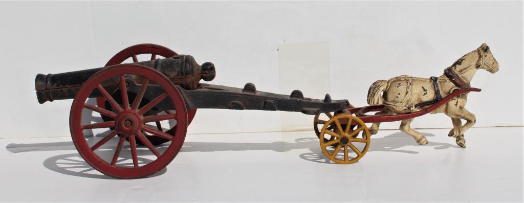 Horse,  metal cannon and incense holders. . Title: Horse,  metal cannon and incense holders. (1 of 5)