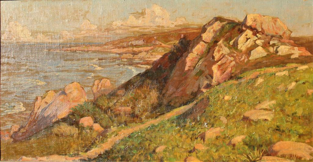 Harald Erhard - Hansen, Seascape.  FR:32.5 x 18,5. Title: Seascape. Medium: Oil on Canvas. Size: (1 of 6)