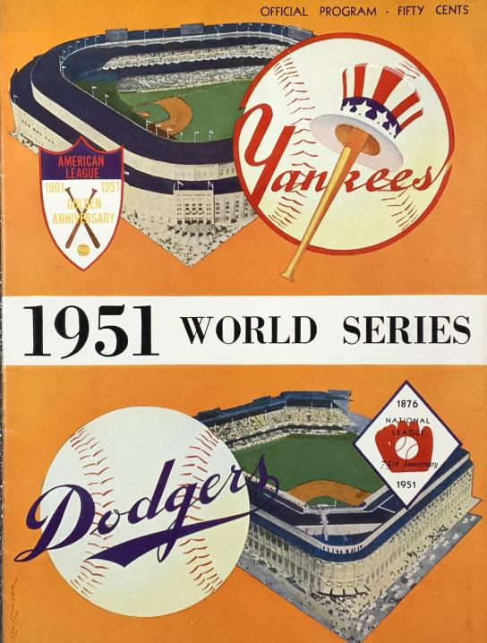 1951 Phantom World Series Program.  1951 Phantom World Series Program Yankees vs.  Dodgers. Phantom (1 of 7)