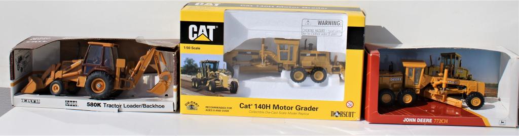 3  toy  replica construction Vehicles. . (1 of 4)