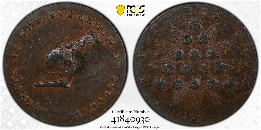 1790s Token Kentucky Cent Plain Edge, BN AU53BN US (1 of 7)