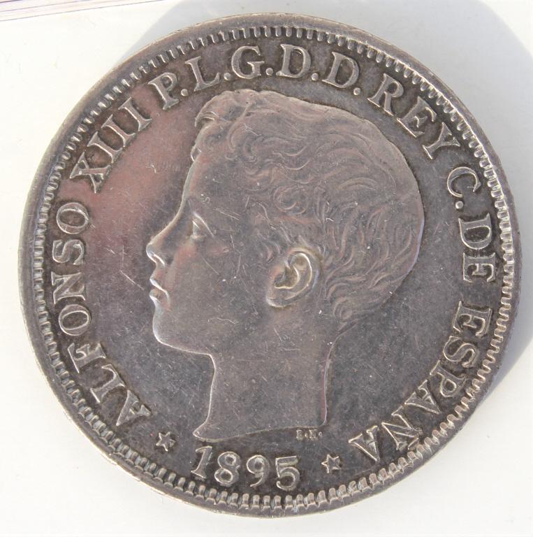 1895 1 Peso (Puerto Rico): 1895 1 Peso (Puerto Rico), Silver