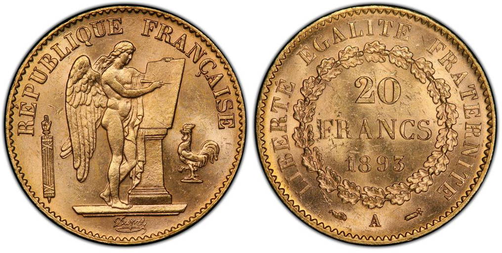 1893A 20 FR Gad1063 (gold) MS64 PCGS41519559 (0059) on Feb 26, 2023 Lotus International
