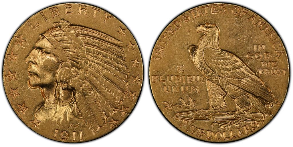 1911 $5  PCGS Cert #41584593 USA (1 of 8)