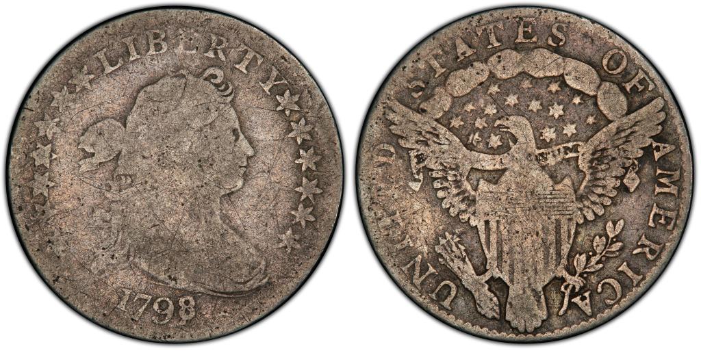 1798/7 10C 16 Stars Reversed  Cert #41584581 USA (1 of 8)