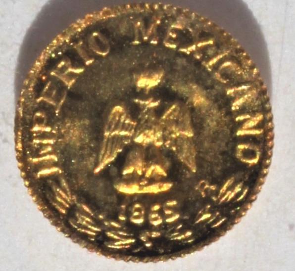 1865 Maximilian Peso ( Gold) (Mini): 1865 Maximilian Peso ( Gold) (Mini), Old