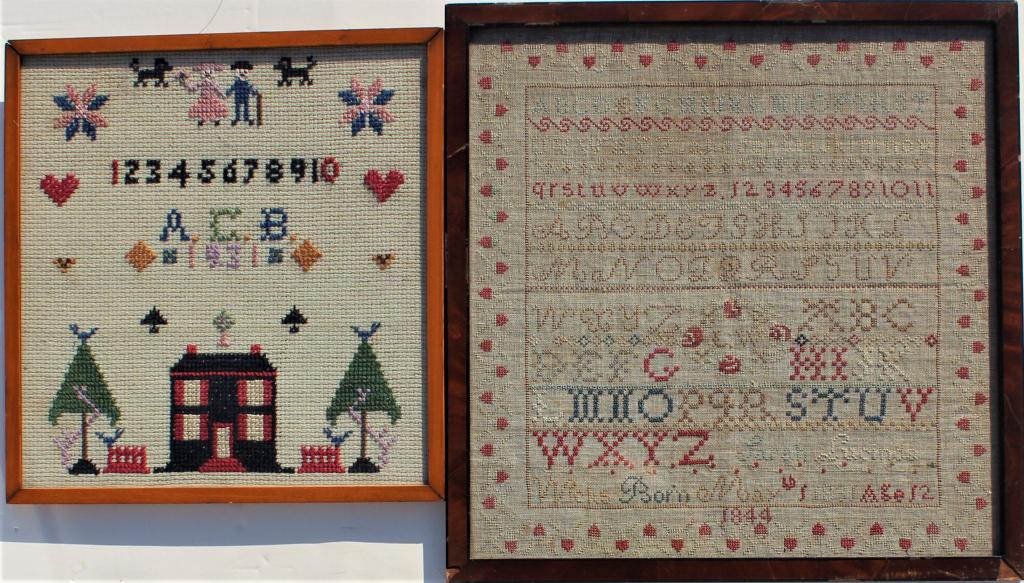 Pair of Vintage Samplers (Quilts) (1 of 3)