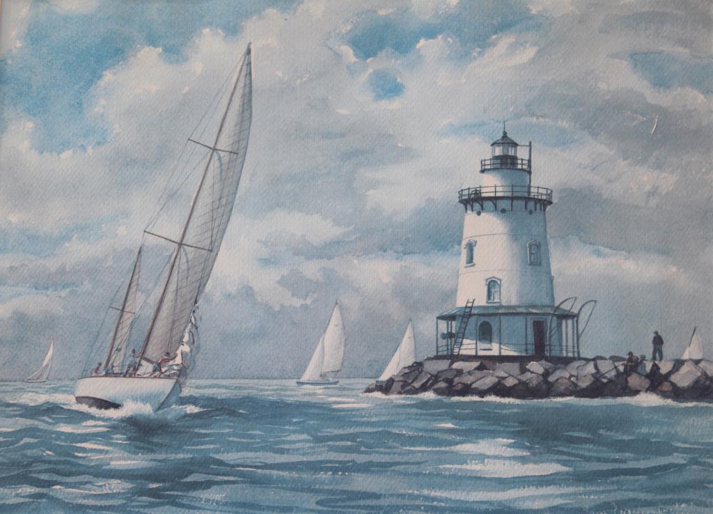 ILLEGIBLE. LIGHTHOUSE SCENE (PRINT) (1 of 5)