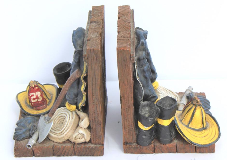 Fireman Book ends: Fireman Book ends. . Title: Firehouse bookends.