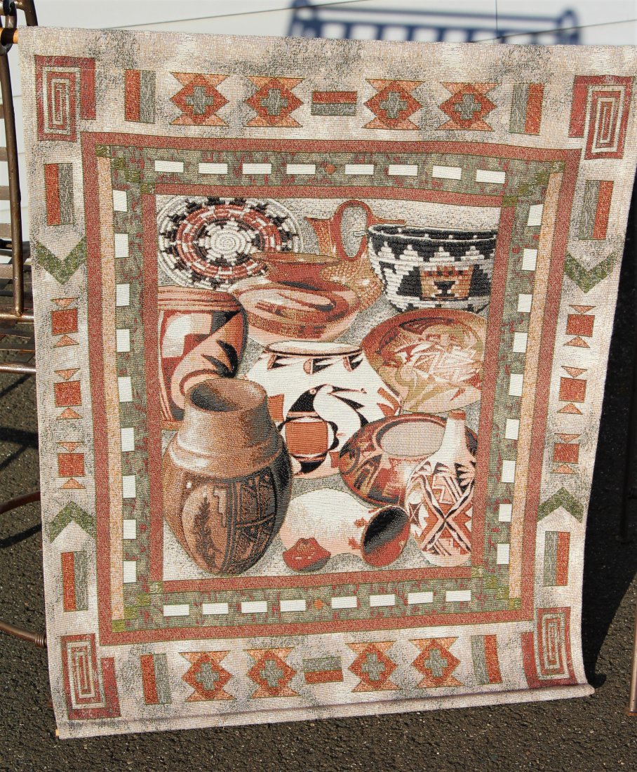 Southwest Banner: Southwest Banner. Includes pole. Title: Southwest Banner. Size: 26 x 25.75 in. Artist: Pueblo Hanging.