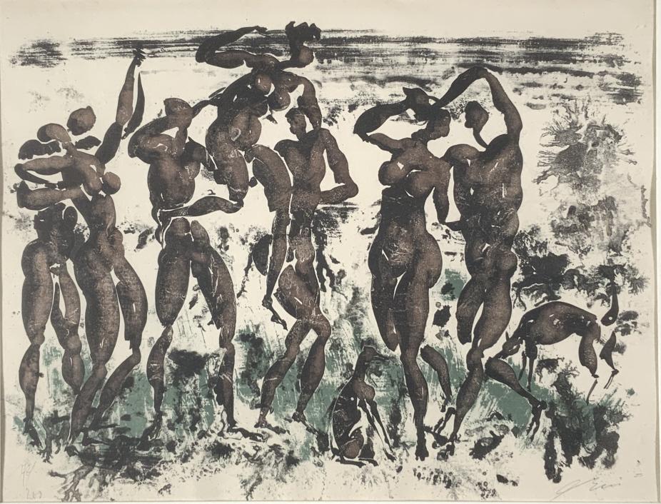 Illegible, dance, Lithograph  xa (1 of 9)