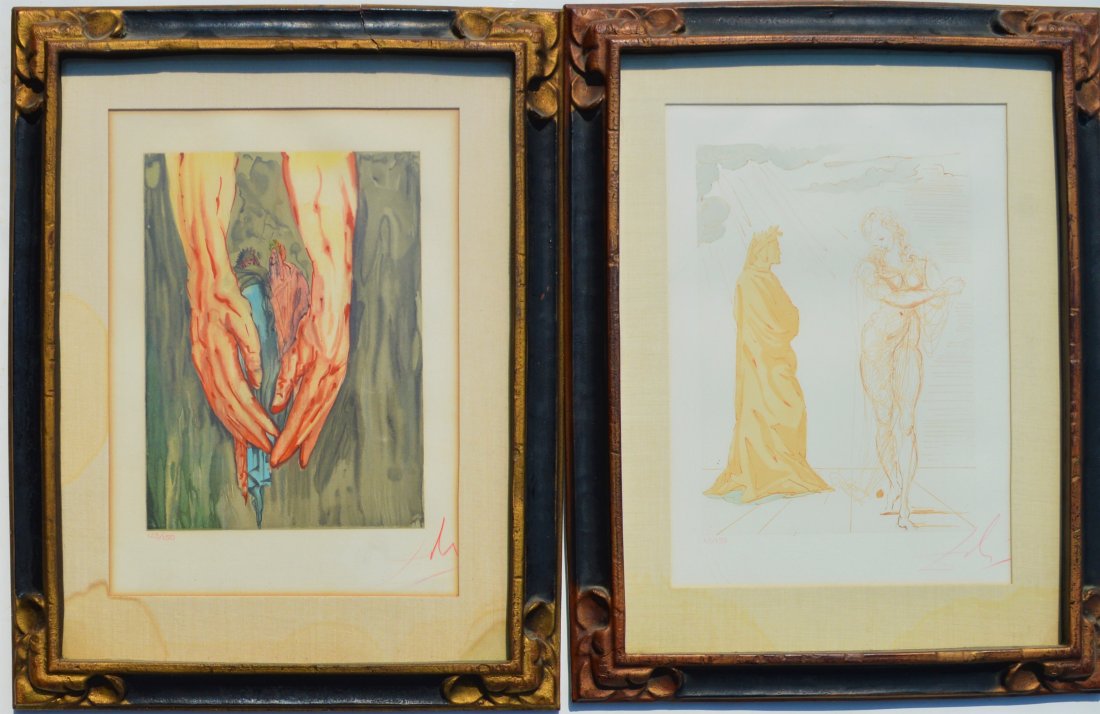 Pair of Salvador Dali's (Collectors Guild Label Verso) (1 of 10)