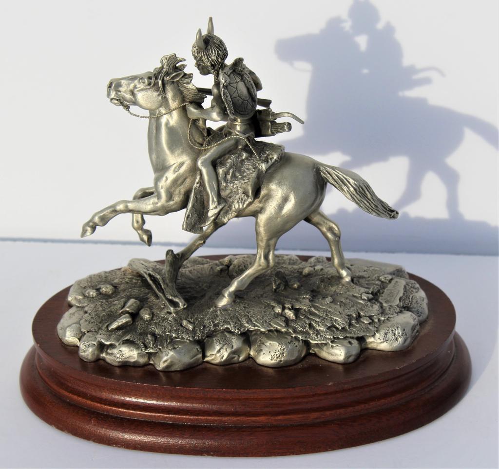 Western Pewter Sculpture Don Polland , Renegade Auction