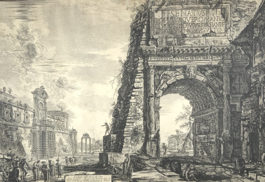 Giovanni Batista Piranesi: Giovanni Batista Piranesi. Frame size: 20.25 x 29.25. Title: Pirates. Medium: Etching. Size: 18.25 x 27.25 in. Artist: Giovanni Battista Piranesi. Framed.