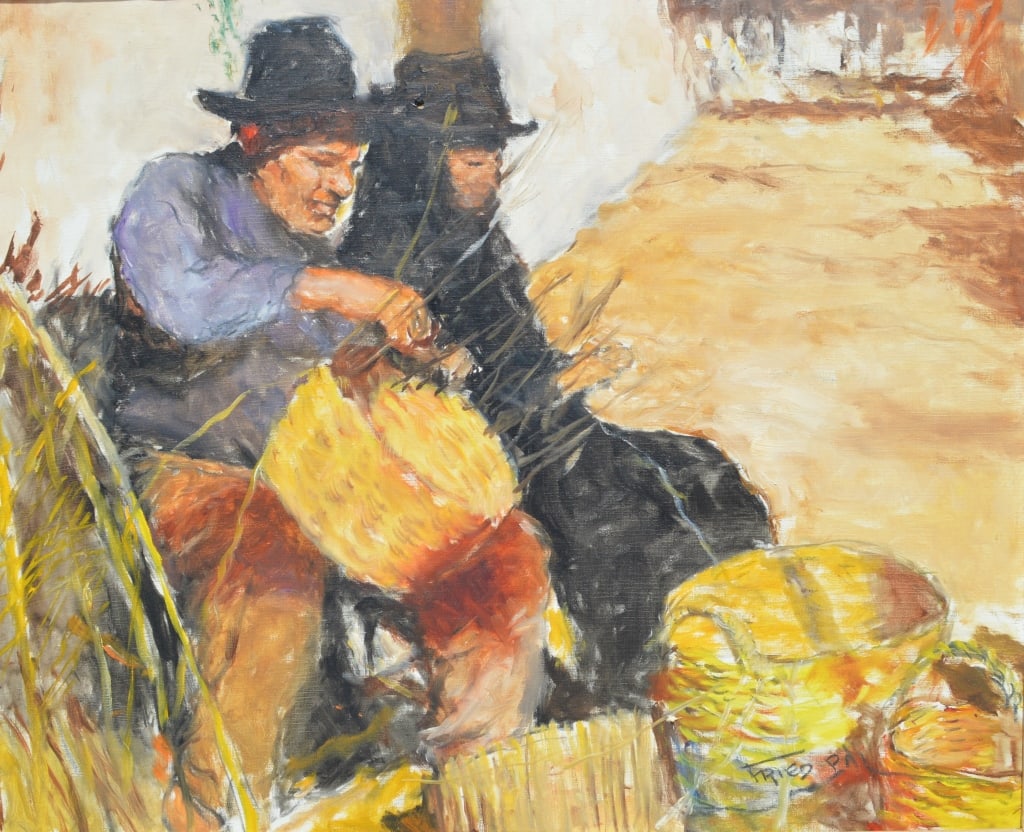 Pal Fried (1893 - 1976: Pal Fried (1893 - 1976. Pal Fried, (1893-1976), Hungarian American artist, was born in Budapest and studied at the Hungarian Academie under Professor Hugo Pohl and in Paris under Claude Monet and Luci