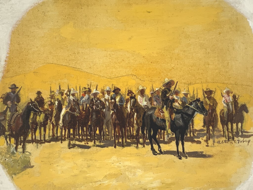 Alton S.Tobey, Golden Book, Vol. 7 P. 617 !: Alton S.Tobey, Golden Book, "Pancho Villa , a Mexican bandit chief, stirred up trouble along the border between Mexico and the United States, President Wilson sent the army, under John J. Pershing, to