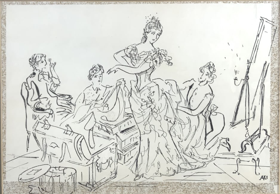 Antoni Uniechowski, 2 artworks, ink/paper (1 of 7)