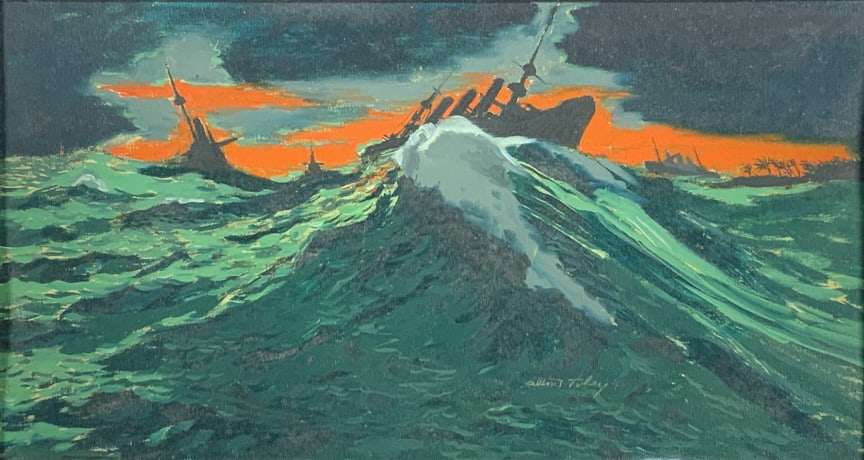 Alton S. Tobey, Hurricane Damage to Battleships (1 of 8)