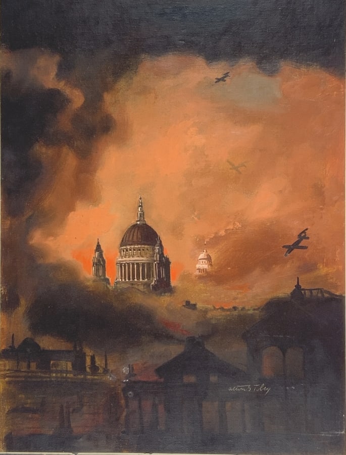 Alton S. Tobey, Buzz bombs hitting London (1 of 7)