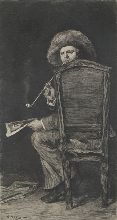 William Merritt Chase, Portrait of Duvenick (1875) (1 of 7)