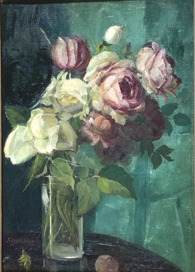 After, Flowers in Glass vase, School of Julian Alden Weir (1 of 12)