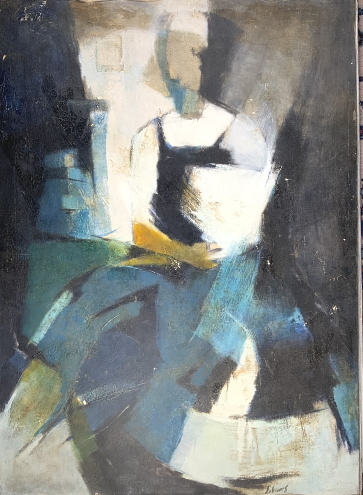 Illegible signed, MCM, semi-Abstract (1 of 16)