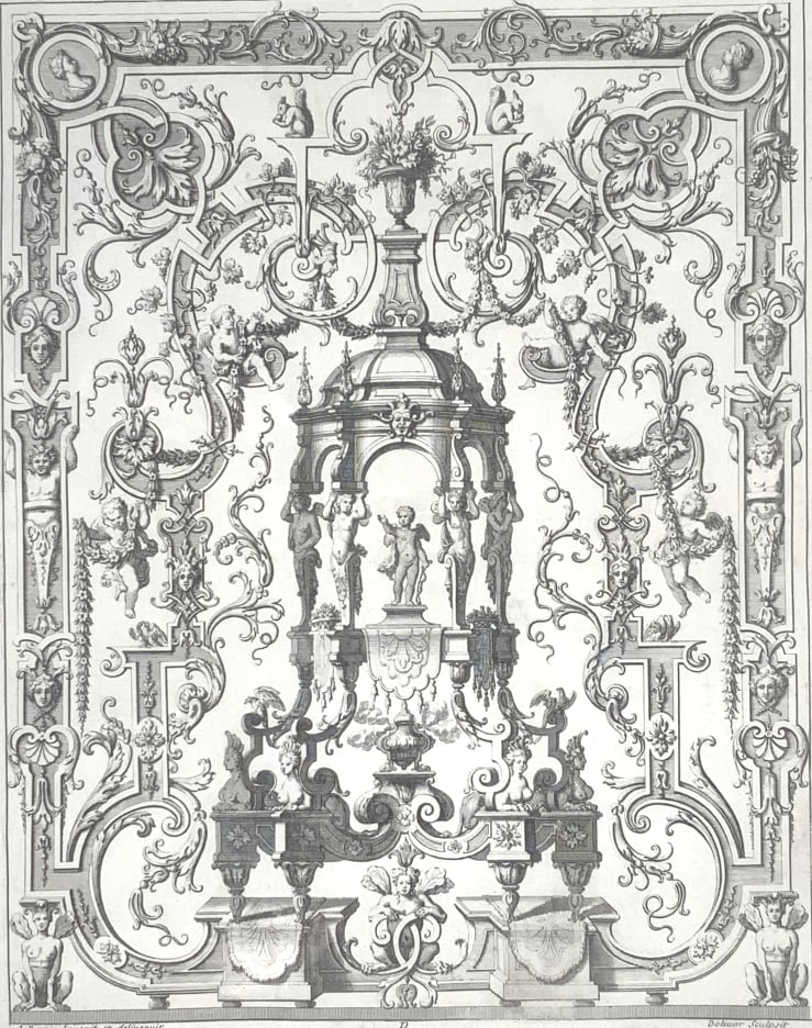 Early engraving, Cupid, angels flowers, squirrels (1 of 11)