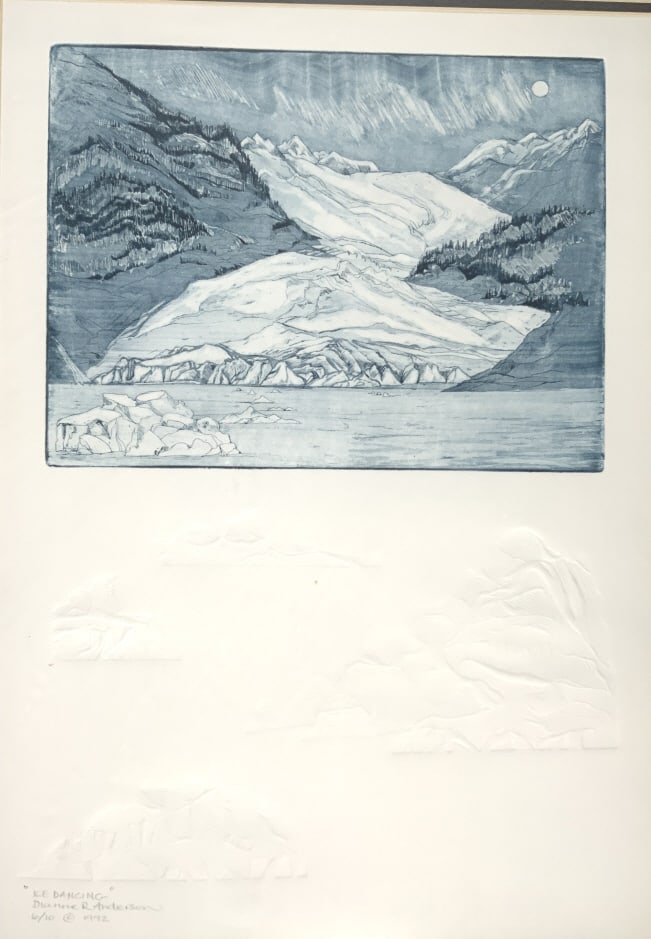 Dianne  R Anderson, Glacier, Etching (1 of 8)