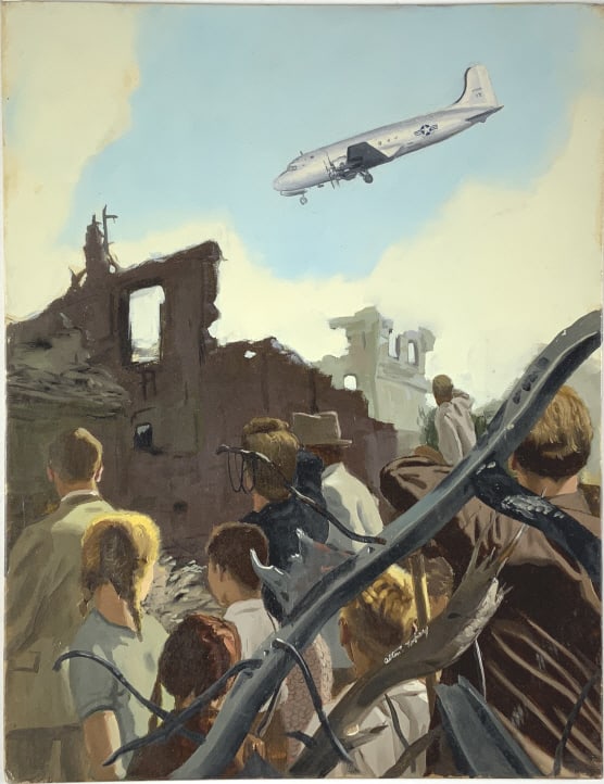 Alton S. Tobey, Berlin airlift, Golden book: Vol. 10, P 825, Golden book history of the United States. During the Russian blockade of Berlin, more than 2 million tons of food and supplies were brought in to the city by Plane. Alton S. Tobey. . T