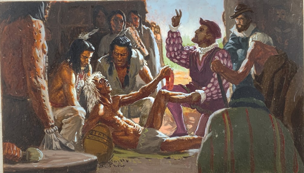 Alton S. Tobey, Carter makes friends with indians (1 of 10)