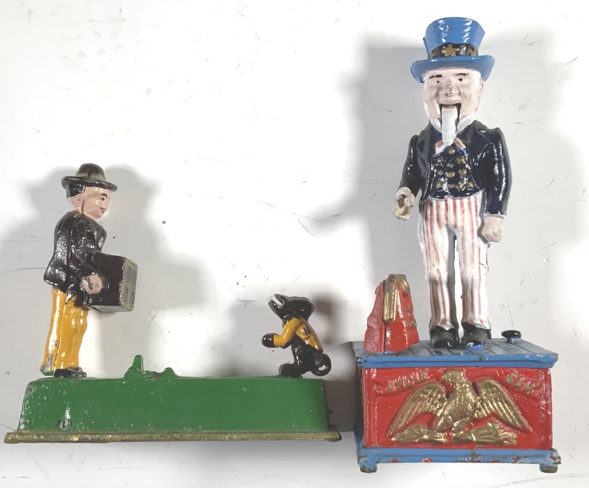 2 cast iron mechanical banks (1 of 4)