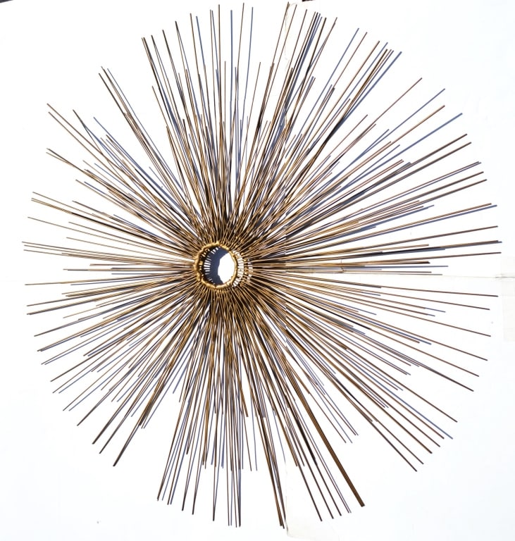 Perry Marshall, metal, sun rays: Perry Marshall, metal, sun rays. Title: Sun Rays. Medium: Metal. Size: 40 x 1.50 in. Artist: Perry Marshall.