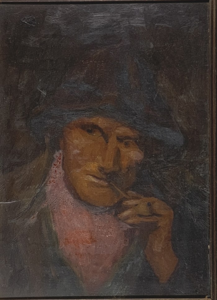 American 19th, man with a pipe (1 of 4)