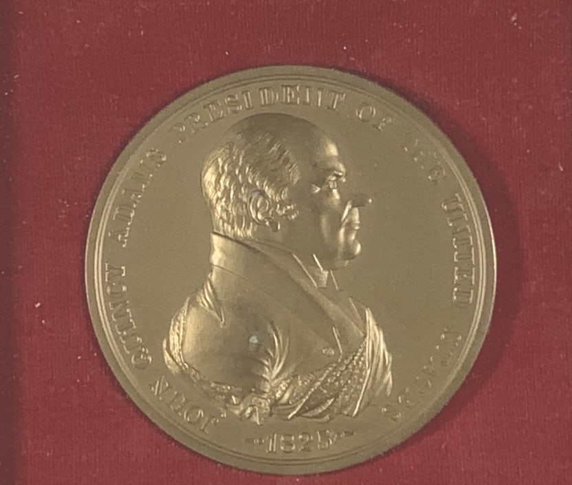 John Quincy Adams, Medal 3 inch, Framed (1 of 6)
