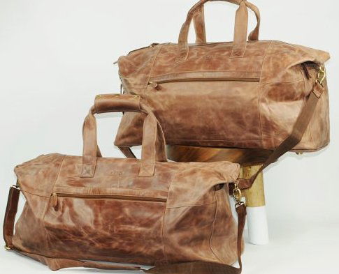 (lot of 2) Genuine Leather Duffel Bags Vintage Style (1 of 5)