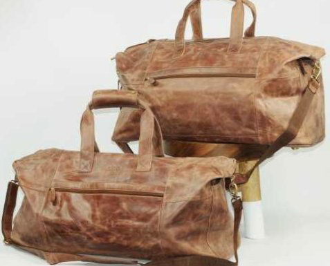 (lot of 2) Genuine Leather Duffel Bags Vintage Style (1 of 1)