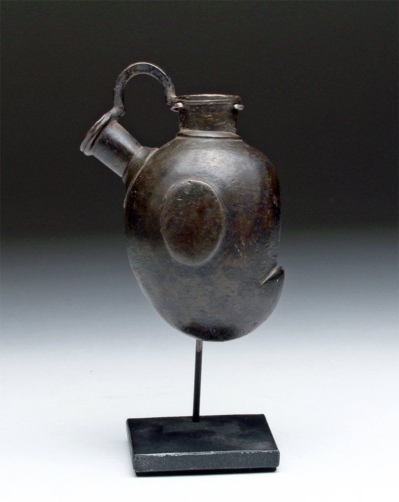 18th C. SE Asian Bronze Opium Pipe, ex-Historia (1 of 2)