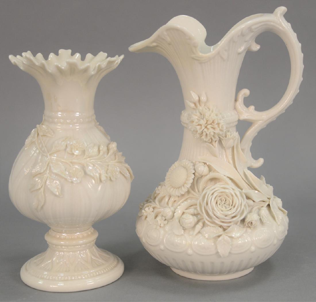Two Belleek vases including Belleek Aberdeen vase with (1 of 15)