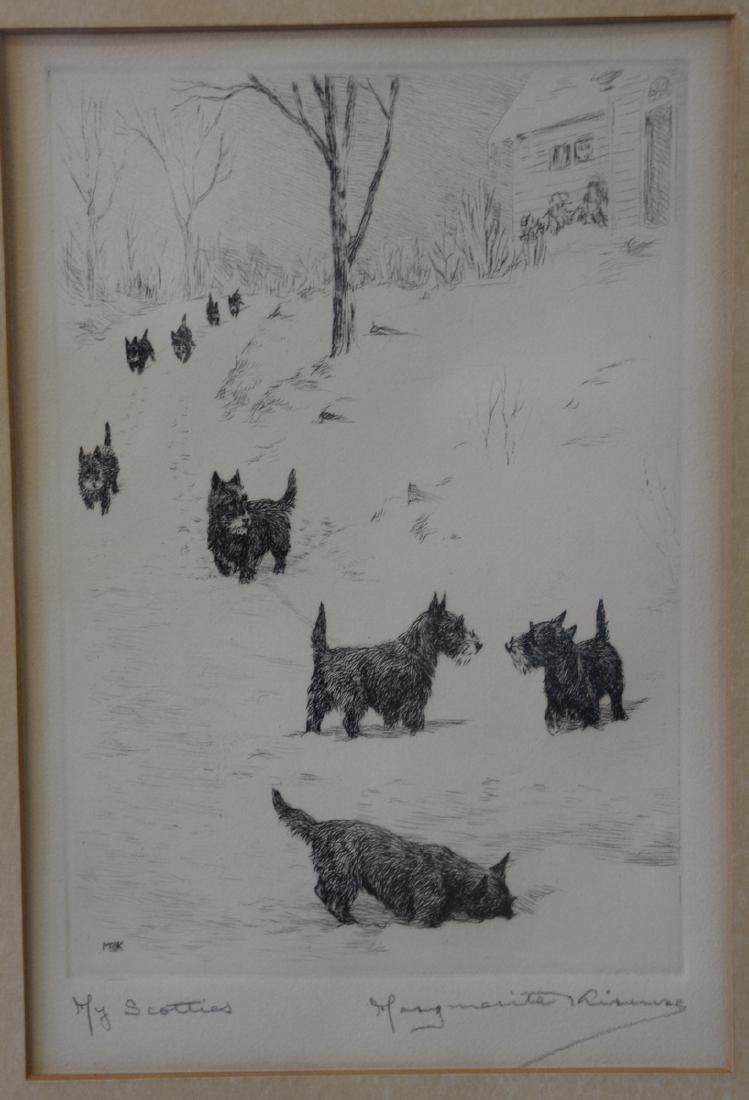 Marguerite Kirmse (1885-1954) "My Scotties" signed (1 of 2)