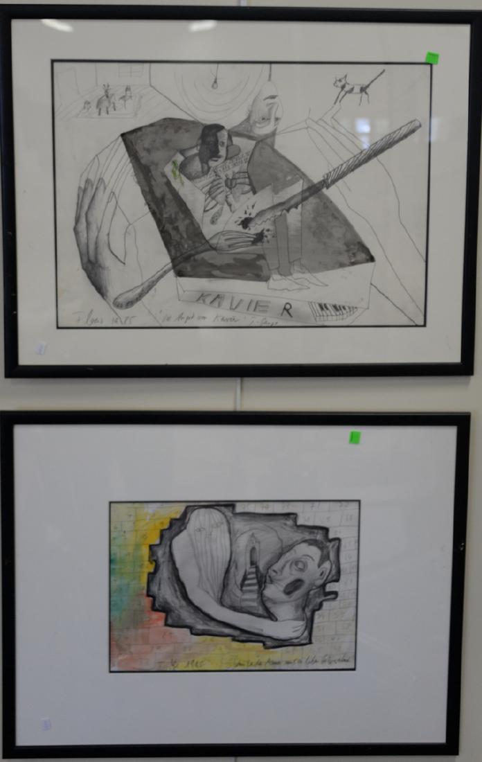 Thomas Lange (b. 1957) set of four Abstraction ink (1 of 5)